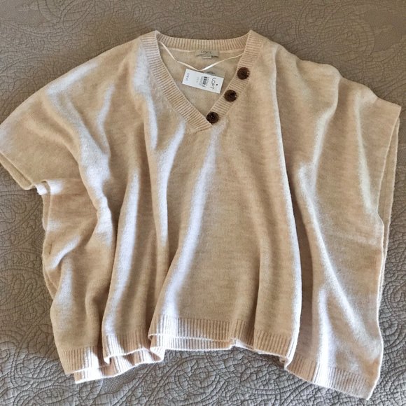 LOFT Sweaters - LOFT Button Neck Poncho